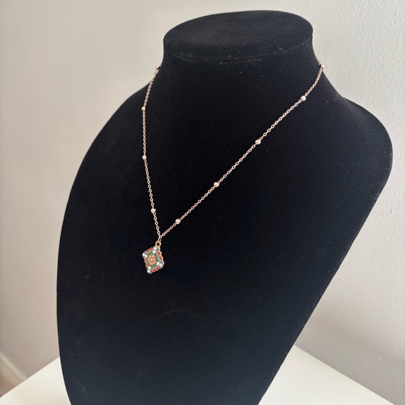 Delicate Multicolor Pendant Necklace - Women's Jewelry - Picture 4 of 6